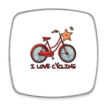 J’adore faire du vélo - Magnet carré - blanc - Devant
