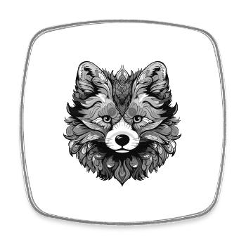Pomeranian Dog Portrait Head Animal - Square fridge magnet - white - Front