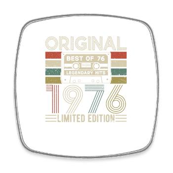 Anniversaire vintage 1976 - Magnet carré - blanc - Devant