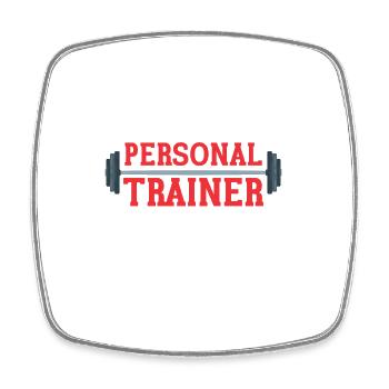 Personal Trainer Coach Gym Workout Fitness Trainer - Square fridge magnet - white - Front