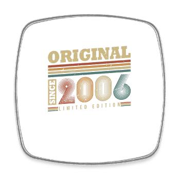 Original Since 2006 Vintage Gift Birthday - Square fridge magnet - white - Front