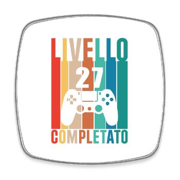 Level 27 Completed 27 Player Level 27 - Square fridge magnet - white - Front