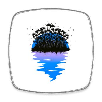 Karibik Insel Exotisch Botanik Flora Natur Reise - Viereckiger Kühlschrankmagnet - Weiß - Vorne