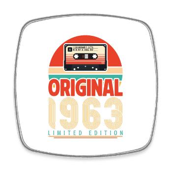 Vintage 1963 Geburtstagsgeschenk. Retro 1963. - Viereckiger Kühlschrankmagnet - Weiß - Vorne