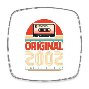 Cadeau Anniversaire Vintage 2002. Rétro 2002. - Magnet carré - blanc - Devant