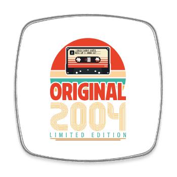 Vintage 2004 Geburtstagsgeschenk. Retro 2004. - Viereckiger Kühlschrankmagnet - Weiß - Vorne