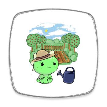 Dragon Gardener Gardening Hobby Gardener Kids - Square fridge magnet - white - Front