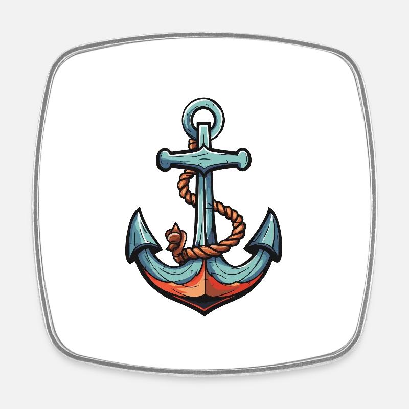 Anchor Harbour - Square fridge magnet - white