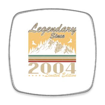 Légendaire depuis 2004 Vintage cadeau d’anniversaire - Magnet carré - blanc - Devant