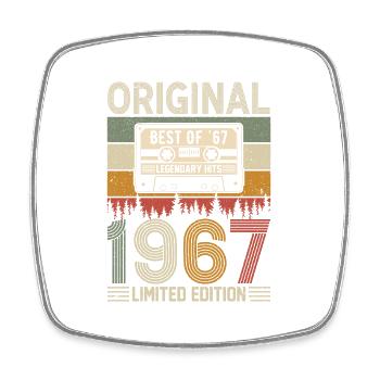 Vintage birthday legend 1967 - Square fridge magnet - white - Front