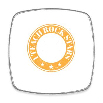 I Teach Rockstars Music Teacher Teaching Music - Viereckiger Kühlschrankmagnet - Weiß - Vorne