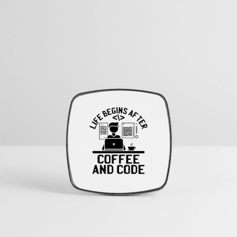 Kaffee-Codierung Programmierer Programmierer Entwickler Nerd Coff Viereckiger Kühlschrankmagnet