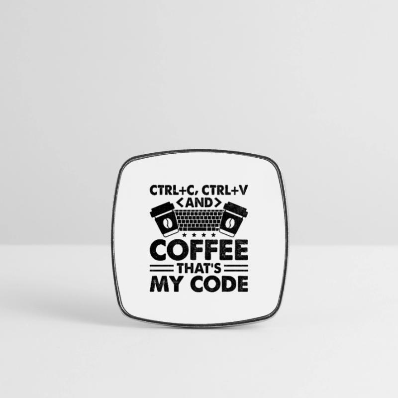 Coffee Coding Programmer Coder Developer Nerd Coff Square fridge magnet