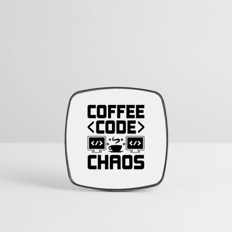 Café Codage Programmeur Codeur Développeur Nerd Coff Magnet carré