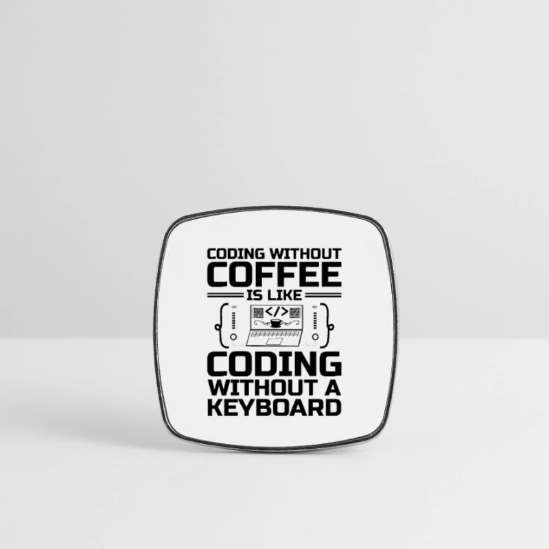 Coffee Coding Programmer Coder Developer Nerd Coff Square fridge magnet
