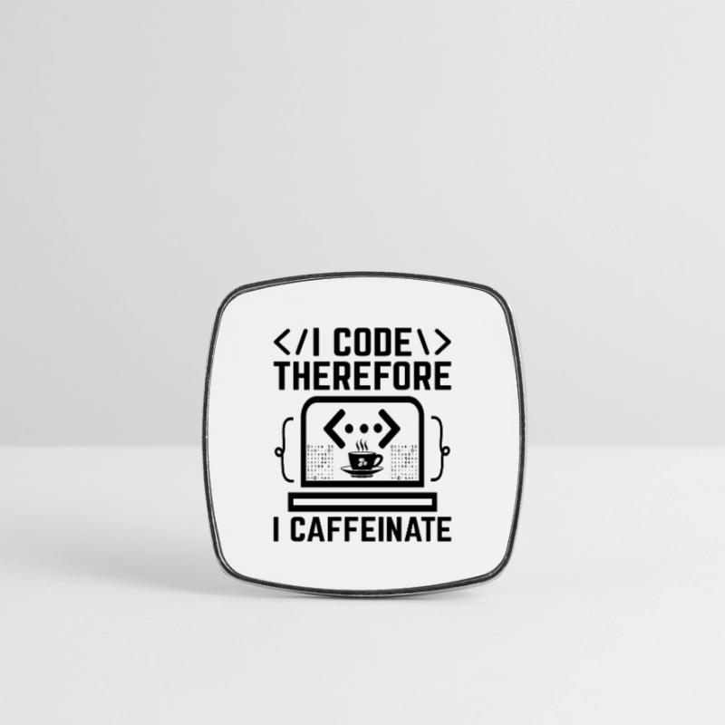 Café Codage Programmeur Codeur Développeur Nerd Coff Magnet carré