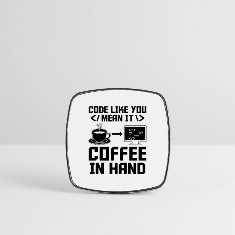 Café Codage Programmeur Codeur Développeur Nerd Coff Magnet carré
