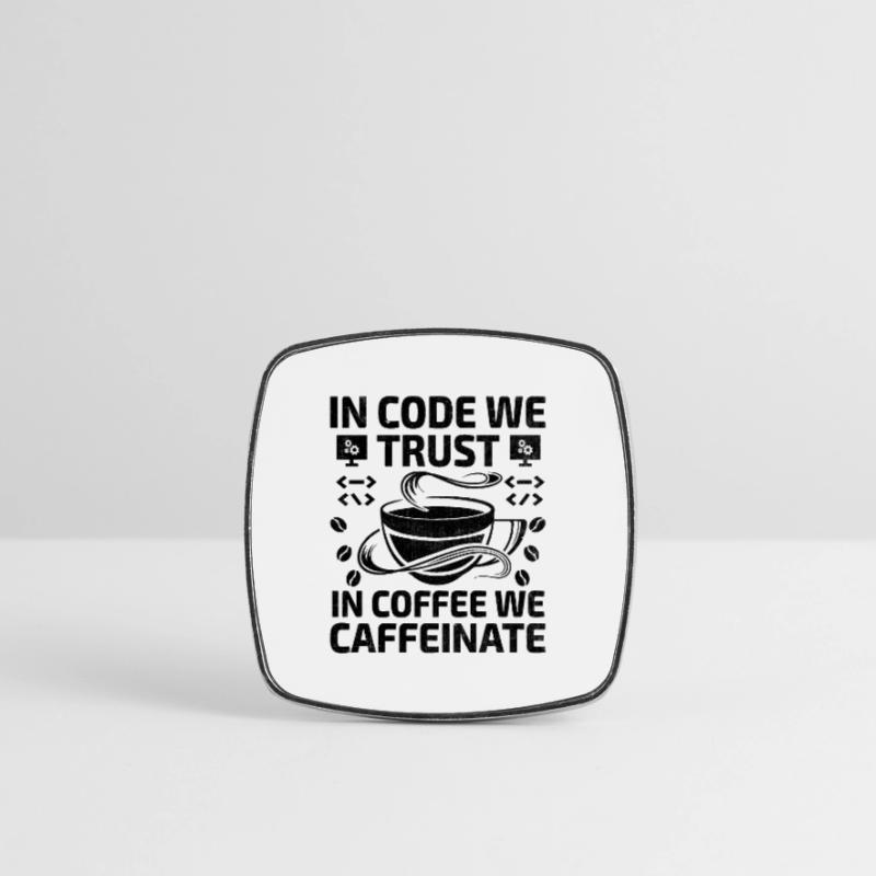 Café Codage Programmeur Codeur Développeur Nerd Coff Magnet carré