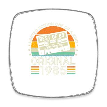 Vintage Jahrgang 1985 Geschenkidee - Viereckiger Kühlschrankmagnet - Weiß - Vorne
