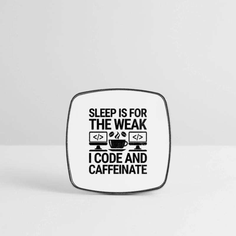 Coffee Coding Programmer Coder Developer Nerd Coff Square fridge magnet
