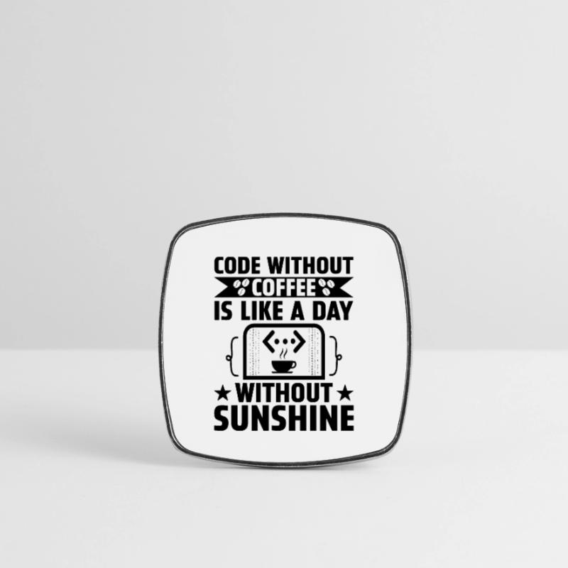 Coffee Coding Programmer Coder Developer Nerd Coff Square fridge magnet