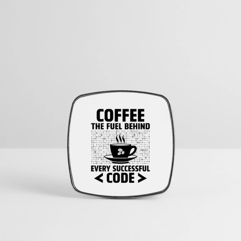 Coffee Coding Programmer Coder Developer Nerd Coff Square fridge magnet