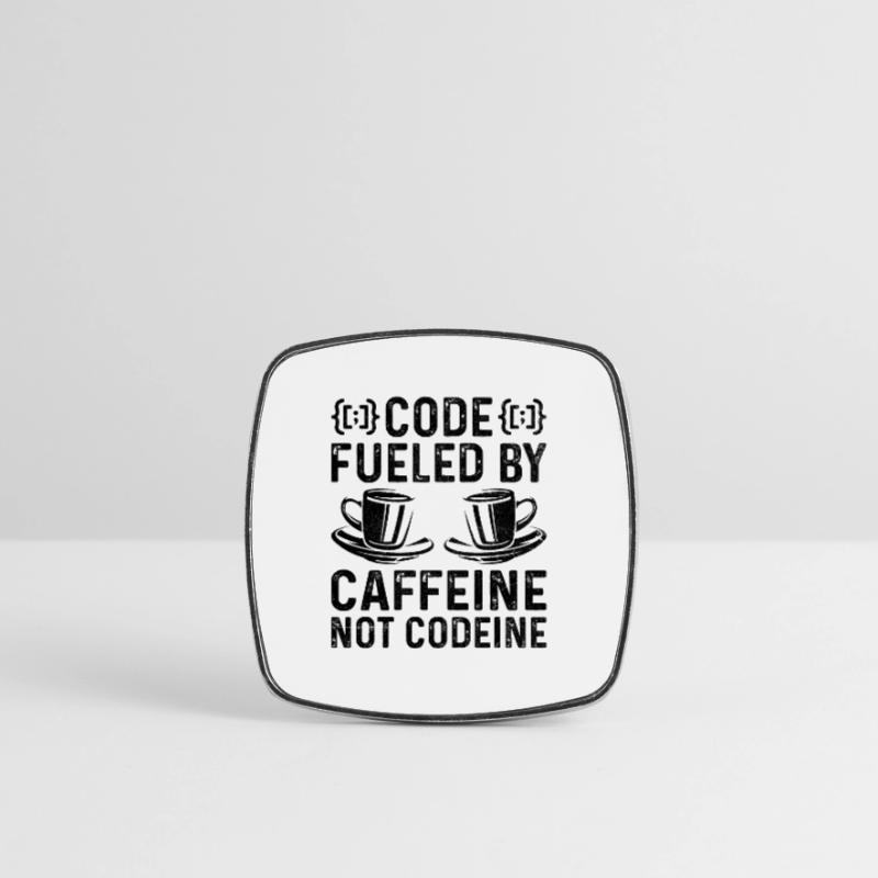 Coffee Coding Programmer Coder Developer Nerd Coff Square fridge magnet