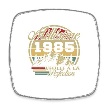 Millésime 1985, Cadeau D'anniversaire Vintage 1985 - Magnet carré - blanc - Devant