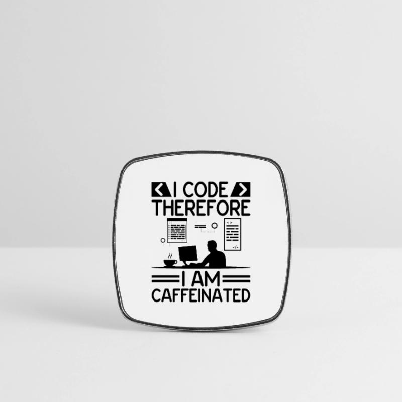 Coffee Coding Programmer Coder Developer Nerd Coff Square fridge magnet