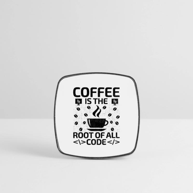 Coffee Coding Programmer Coder Developer Nerd Coff Square fridge magnet