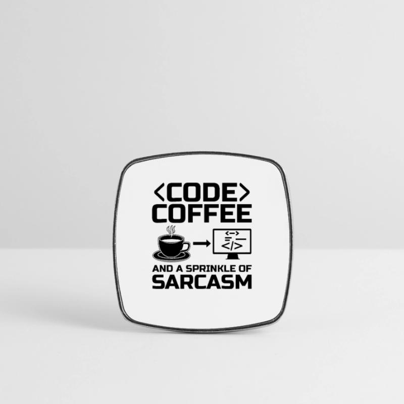 Café Codage Programmeur Codeur Développeur Nerd Coff Magnet carré