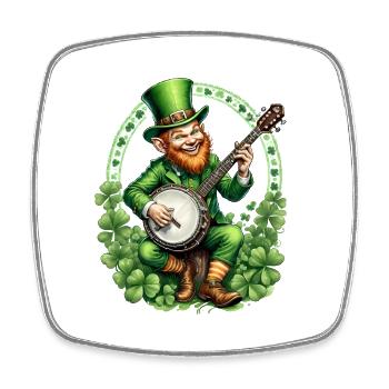 Leprechaun Banjo Player I Irish Music I St. - Viereckiger Kühlschrankmagnet - Weiß - Vorne