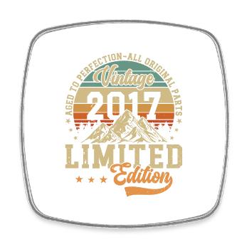 Golden Birthday Joy 2017 - Square fridge magnet - white - Front