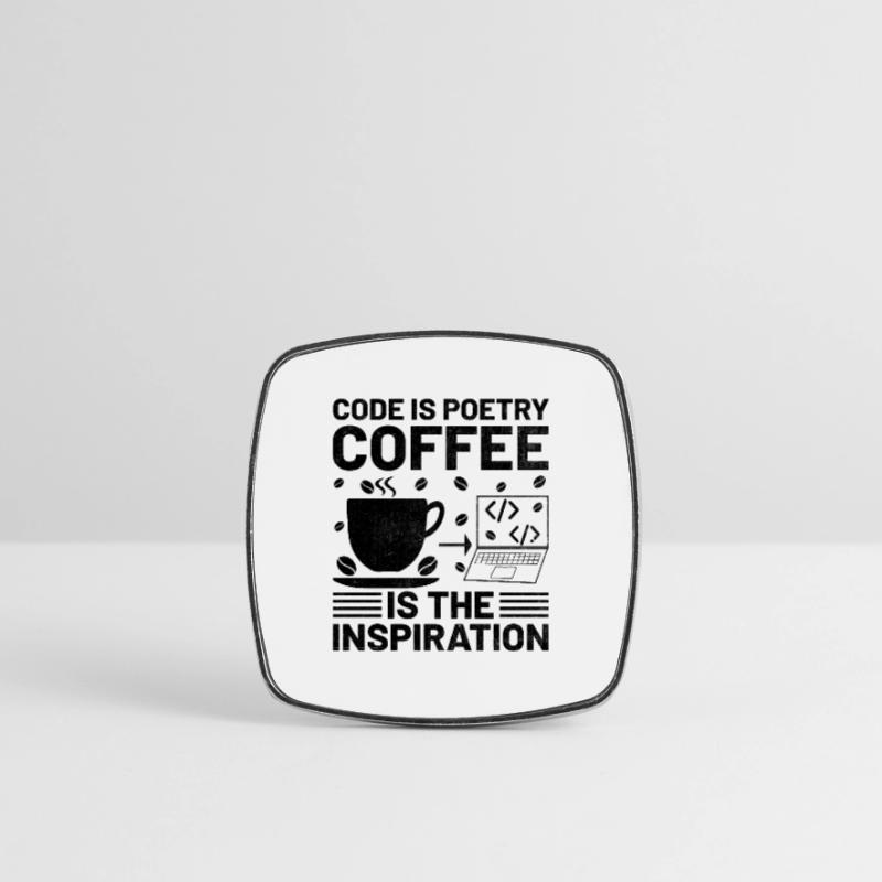 Coffee Coding Programmer Coder Developer Nerd Coff Square fridge magnet