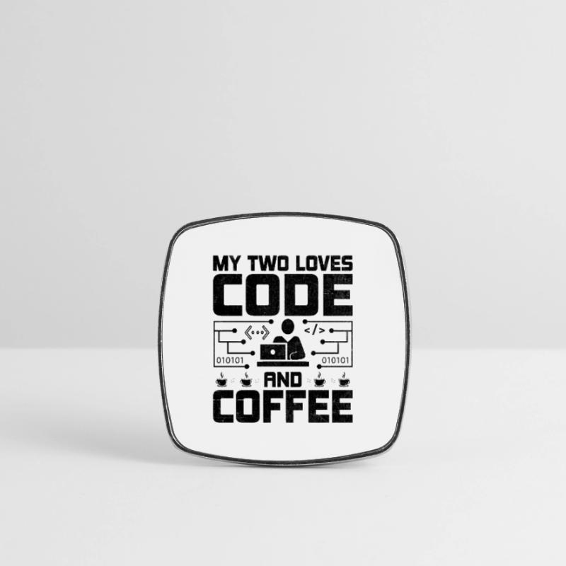 Café Codage Programmeur Codeur Développeur Nerd Coff Magnet carré