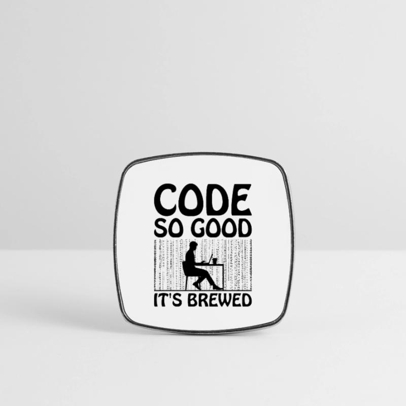 Coffee Coding Programmer Coder Developer Nerd Coff Square fridge magnet