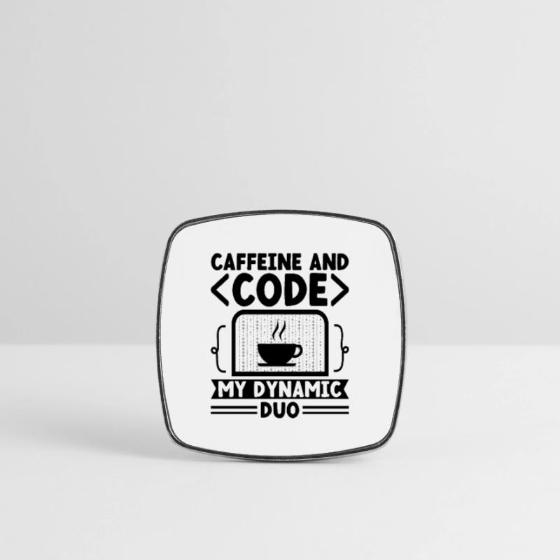 Café Codage Programmeur Codeur Développeur Nerd Coff Magnet carré