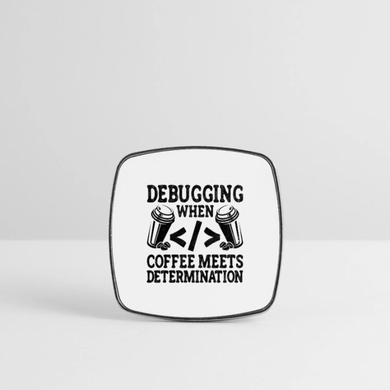 Coffee Coding Programmer Coder Developer Nerd Coff Square fridge magnet