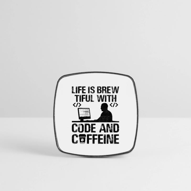 Kaffee-Codierung Programmierer Programmierer Entwickler Nerd Coff Viereckiger Kühlschrankmagnet