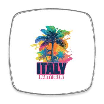 Vacances de l’équipage de fête en Italie - Magnet carré - blanc - Devant