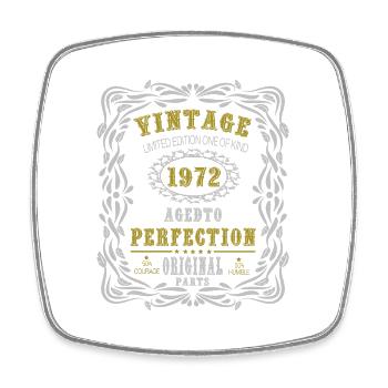 Vintage Birthday Party 1972 Original Parts 52th - Magnet carré - blanc - Devant