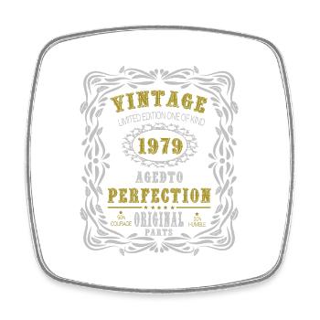 Vintage Birthday Party 1979 Original Parts 45th - Magnet carré - blanc - Devant
