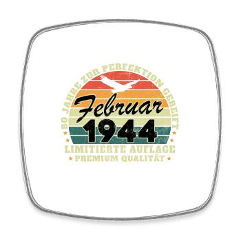 Vintage 1944 février rétro cadeau d’anniversaire - Magnet carré - blanc - Devant