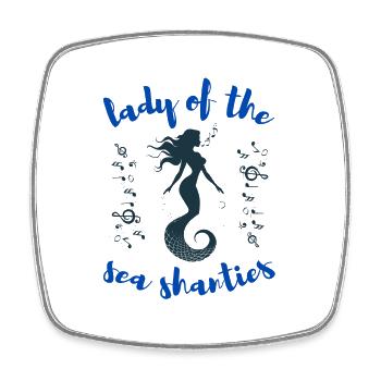 Siren Lady of the Sea Shanties Sailor - Square fridge magnet - white - Front
