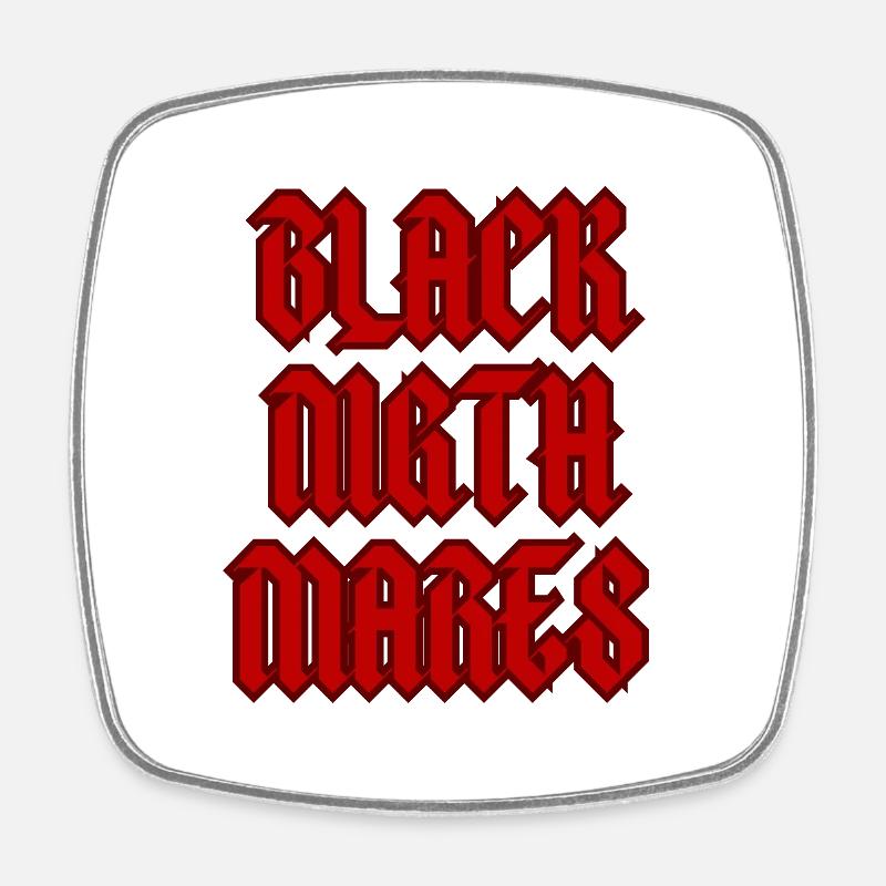 black Nightmares - Square fridge magnet - white