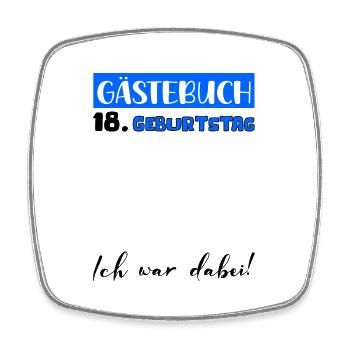 Guestbook Decoration Men Men's 18th Birthday Tshirt - Square fridge magnet - white - Front