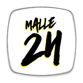 Malle 24 Mallorca - Magnet carré - blanc - Devant