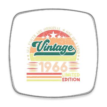 Cadeau d’anniversaire Retro 1966. Vintage 1966. - Magnet carré - blanc - Devant