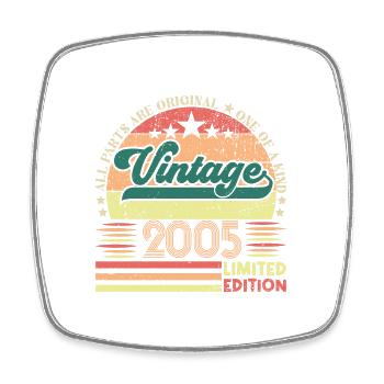 Retro 2005 Geburtstagsgeschenk. Jahrgang 2005. - Viereckiger Kühlschrankmagnet - Weiß - Vorne