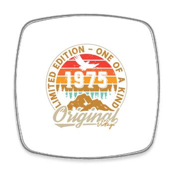 1975 Vintage Retro Geburtstagsgeschenk - Viereckiger Kühlschrankmagnet - Weiß - Vorne